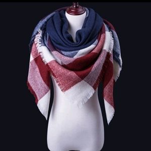 Designer Plaid Cashmere Scarf